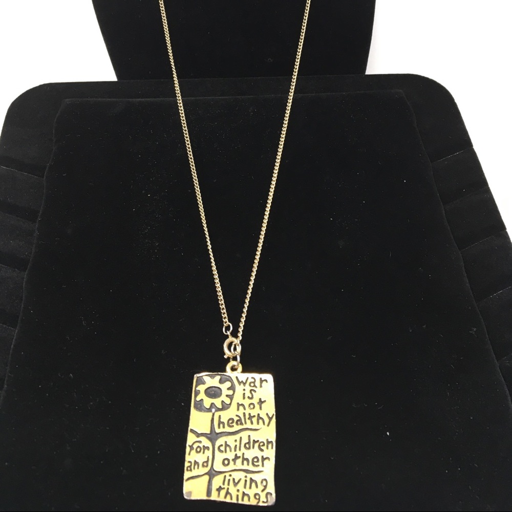 Vintage Anti Vietnam War Necklace